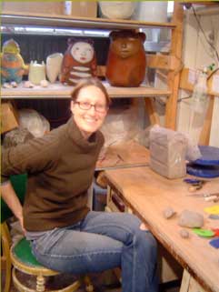 ginger in her studio